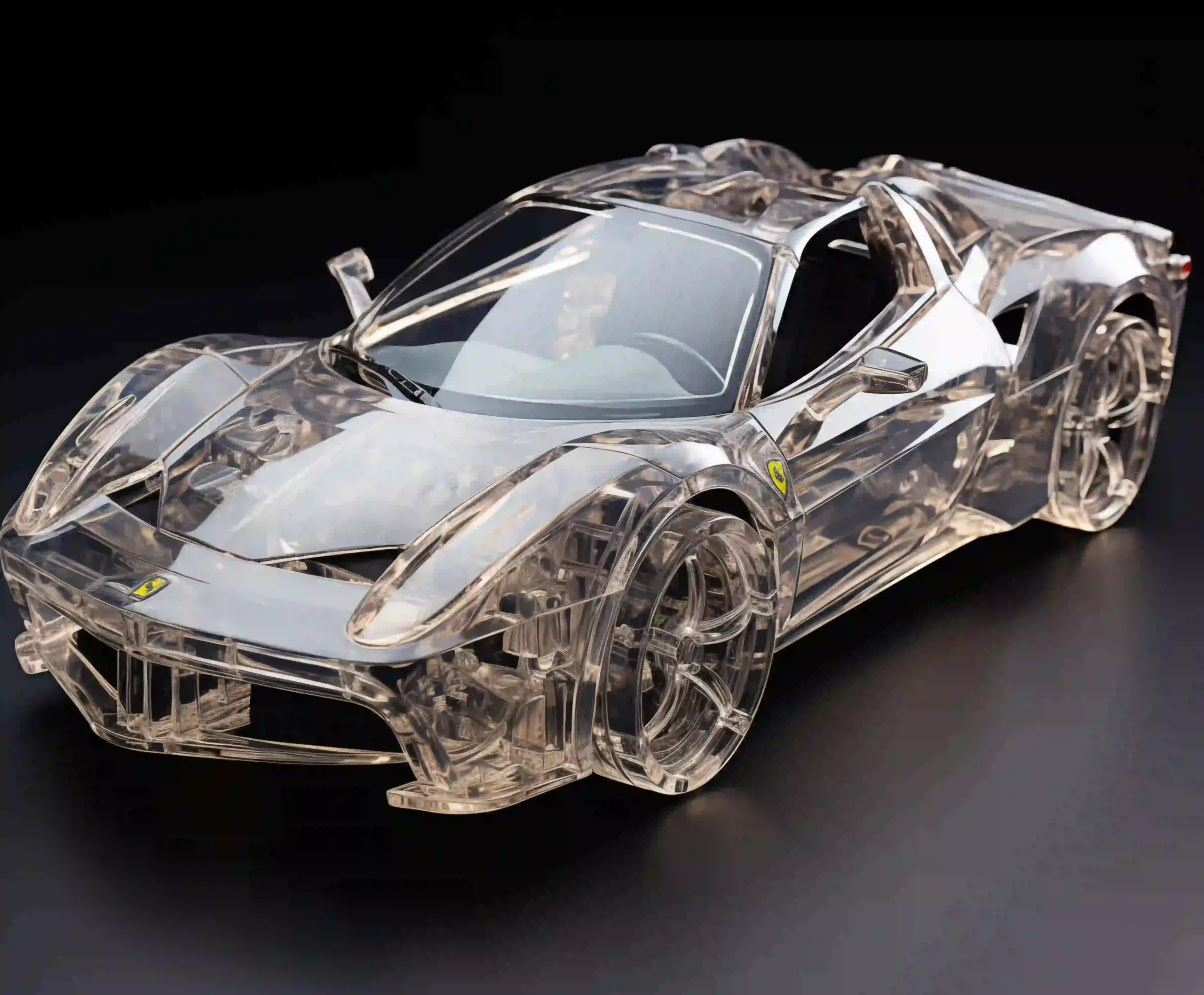 www.promptfar.com-3D-Ferrari-car-With-Crystalline-Looks